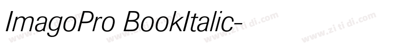 ImagoPro BookItalic字体转换